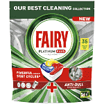 Fairy Platinum Plus Ταμπλέτες Πλυντηρίου Πιάτων Anti Dull 36τεμ
