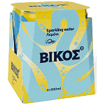 Βίκος Ανθρακούχο Νερό Λεμόνι 330ml 4τεμ