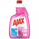 Ajax Γιορτή Λουλουδιών Ρόδο Αυγής Καθαριστικό Τζαμιών Ανταλλακτικό 750ml
