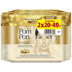 Pom pon Υγρά Μαντηλάκια Ντεμακιγιάζ Gold 2x20τεμ