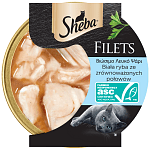 Sheba Fillets Δισκάκι Υγρή Τροφή Γάτας Ψάρι 60gr