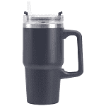 Tabletop Ισοθερμικό Δοχείο Ζεστό Κρύο Ρόφημα Διπλότοιχο Μαύρο 600ml