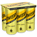Schweppes Σόδα Λεμόνι 6x330ml