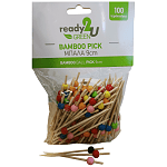 Ready2U Green Bamboo Pick Μπάλα 9cm 100τεμ