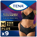 Tena Silhouette Plus Medium Noir Πάνες Ακράτειας 9τεμ