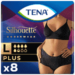 Tena Silhouette Plus Large Noir Πάνες Ακράτειας 8τεμ