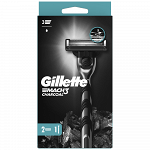 Gillette Mach III Ξυραφάκια Charcoal Μηχανή +2 Ανταλλακτικά
