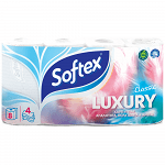 Softex Classic Luxury Χαρτί Υγείας 4 Φύλλων 8αρι 0,720kg
