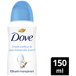 Dove Αποσμητικό Σώματος Σπρέι Adv Fresh Cotton 150ml