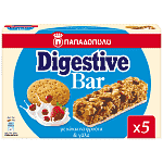 Digestive Bars Κόκκινα Φρούτα & Γάλα 5x28gr