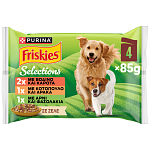 Friskies Adult Υγρή Τροφή Σκύλου Βοδινό Κοτόπουλο Αρνί 4x85gr