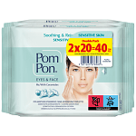 Pom Pon Υγρά Μαντηλάκια Ντεμακιγιάζ Eyes 7 Face 2x20τεμ