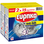 Εύρηκα Anti Klak Αποσκληρυντικές Ταμπλέτες Πλυντηρίου Ρούχων 2x15τεμ