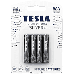 Tesla Silver + Μπαταρία Αλκαλική ΑΑΑ 4τεμ
