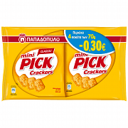 Παπαδοπούλου Pick Crackers Κλασικά 4x70gr -0,30€