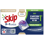 Skip Απορρυπαντικό Πλυντηρίου Ρούχων Κάψουλες Spring Fresh 317gr