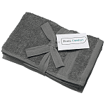 Home Comfort Πετσέτες Γκρι 30x50cm 100% Βαμβάκι Σετ 2