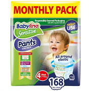 Babylino Sensitive Pants Πάνες Monthly Pack No4 168τεμ (7-13Kg)