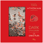 Athenian Μαύρη Σοκολάτα Με Αποξηραμένα Φρούτα 90gr