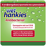 Wet Hankies Υγρά Μαντηλάκια Αντιβακτηριδιακά Lemon 4x15τεμ