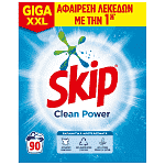 Skip Απορρυπαντικό Πλυντηρίου Ρούχων Clean Power 90Μεζ