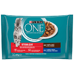 Purina One Steril Φακελάκια Υγρή Τροφή Γάτας Πάπια 4x85gr)