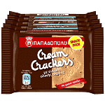 Παπαδοπούλου Cream Crackers Σίκαλης Ολικής Άλεσης Fresh Packs 5x47gr