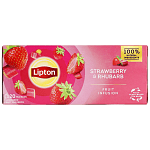 Lipton Strawberry & Rhubarb Αφέψημα 32gr 20τεμ
