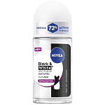 Nivea Αποσμητικό Γυναικείο Black & White Authentic Roll on 50ml