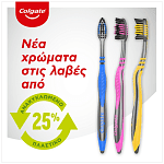 Colgate Οδοντόβουρτσα Zig Zag Charcoal Οικονομική Συσκευασία 3τεμ