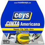 Ceys Αυτοκόλλητη Υφασμάτινη Ταινία Ασημί 50mm x 10m 12τεμ