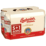 Budweiser Budvar Μπίρα Κουτί 330ml 5+1 Δώρο