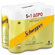 Schweppes Σόδα Λεμόνι 330ml (5+1 Δώρο)