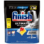 Finish Ultimate Caps Πλυντηρίου Πιάτων Λεμόνι 100τεμ