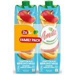 Amita Πορτοκάλι Βερύκοκο Μήλο Οικογενειακή Συσκευασία 1lt 2τεμ