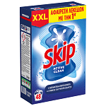 Skip Απορρυπαντικό Πλυντηρίου Ρούχων Active Clean Σκόνη 48M 3.12kg