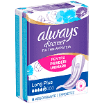 Always Discreet Σερβιέτες Ακράτειας Long Plus 8τεμ