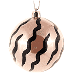 Χριστουγεννιάτικη Πλαστική Μπάλα 8cm 4 Χρωμάτων Animal Print