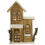 Ξύλινο Σπιτάκι Με Φως 26cm