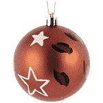 Χριστουγεννιάτικη Πλαστική Μπάλα 8cm 4 Χρωμάτων Animal Print