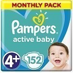 Pampers Πάνες Active Baby Monthly Pack (152τεμ) Νο4+