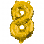 Μπαλόνια Foil Χρυσά 32εκ. Νο 8