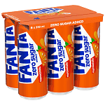 Fanta Πορτοκαλάδα Zero Χωρίς Ζάχαρη 6x330ml