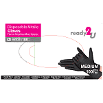 Ready Γάντια Νιτριλίου Μαύρο Μedium 100τεμ