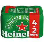 Heineken Μπίρα Κουτί 330ml 4+2 Δώρο