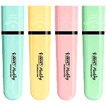 Bic Highlighter Flat Bl2 Pastel 4τεμ