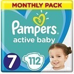 Pampers Πάνες Active Baby Monthly Pack (112τεμ) Νο7