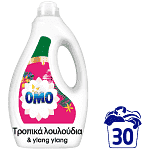 Omo Υγρό Απορρυπαντικό Πλυντηρίου Ρούχων Τροπικά Λουλούδια 30Μεζ 1,5lt