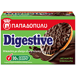 Παπαδοπούλου Digestive Με Επικάλυψη Σοκολάτας 30% Λιγότερη Ζάχαρη 200gr