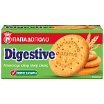 Παπαδοπούλου Μπισκότα Digestive Ολικής Άλεσης Χωρίς Ζάχαρη 250gr